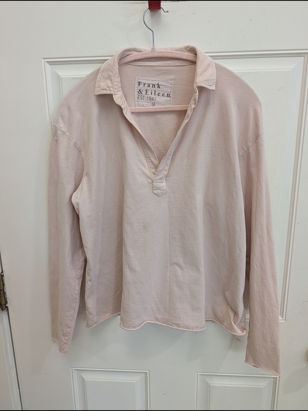 Frank & Eileen Popover Henley Light Pink - Picture 3 of 8